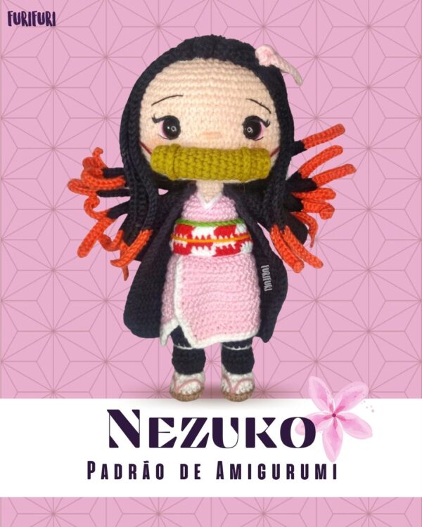 Nezuko Kamado - Receita de Amigurumi
