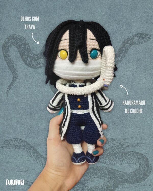 Iguro Obanai - Receita de Amigurumi - Image 3