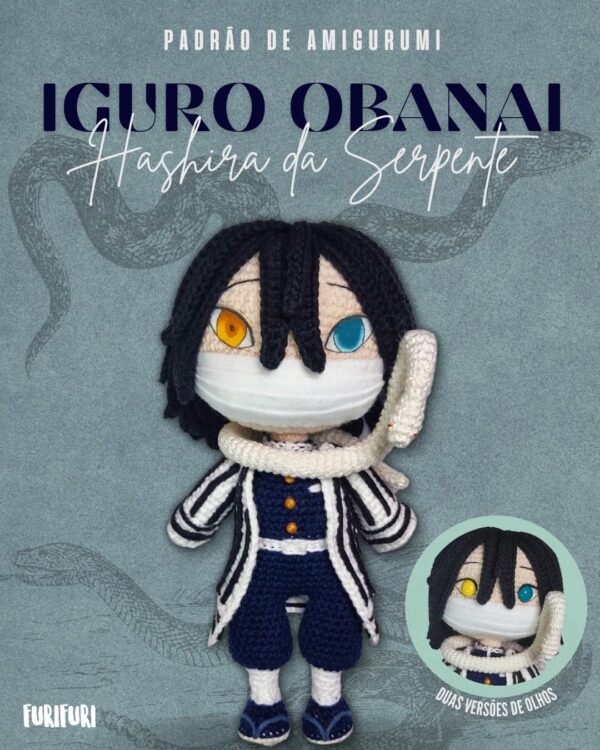 Iguro Obanai - Receita de Amigurumi