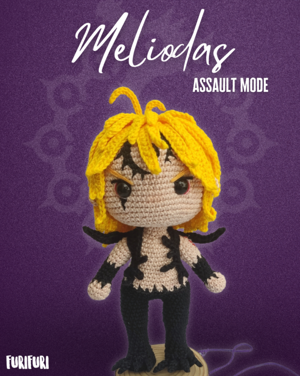 Meliodas (Modo Assalto) - Receita de Amigurumi