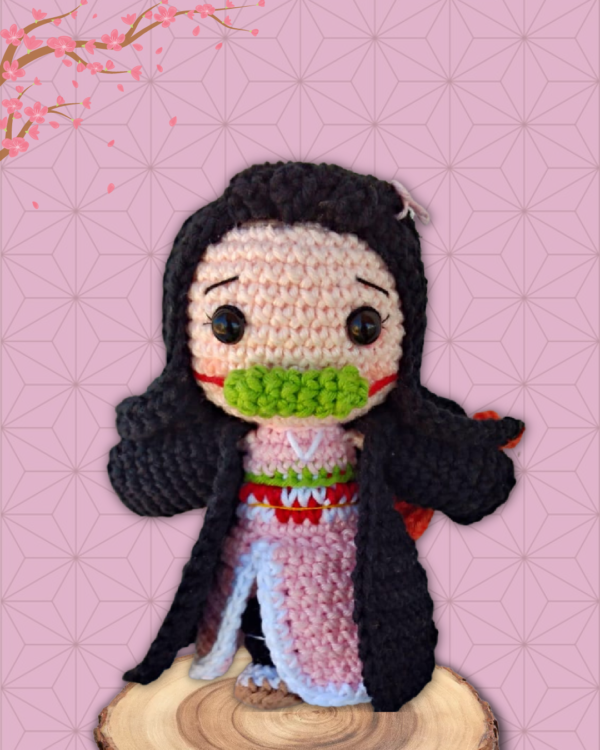 Mini Nezuko - Receita de Amigurumi