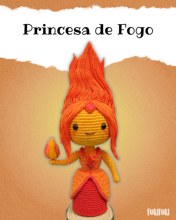 Princesa de Fogo - Receita de Amigurumi