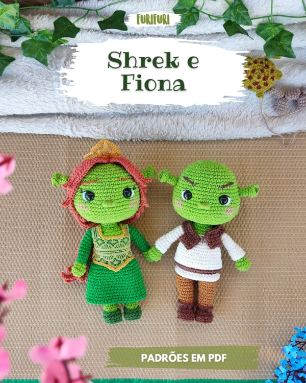 Combo Shrek & Fiona - Receitas de Amigurumi