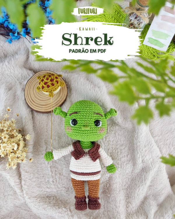 Shrek - Receita de Amigurumi