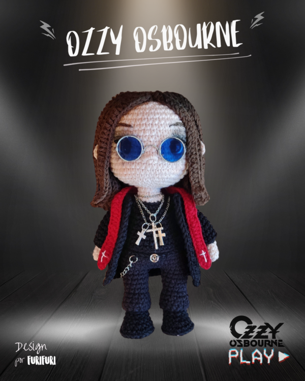 Ozzy Osbourne - Receita de Amigurumi