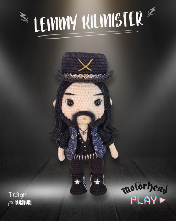 Lemmy Kilmister - Receita de Amigurumi