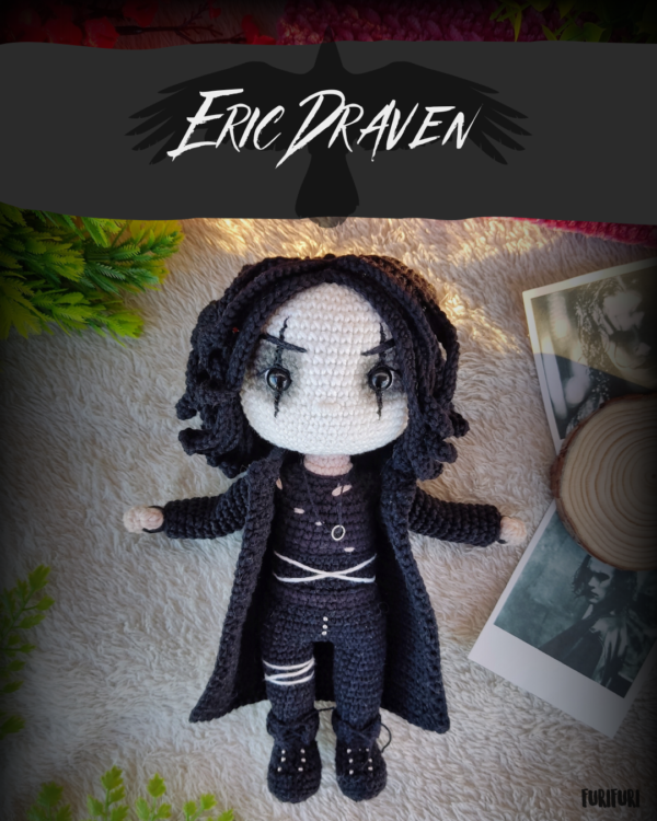 Eric Draven (O Corvo) - Receita de Amigurumi