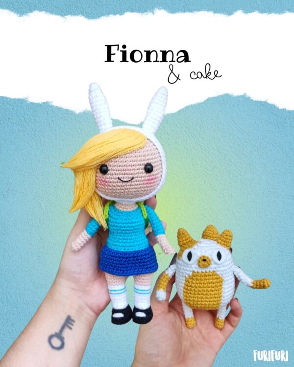 Fionna & Cake - Receita de Amigurumi