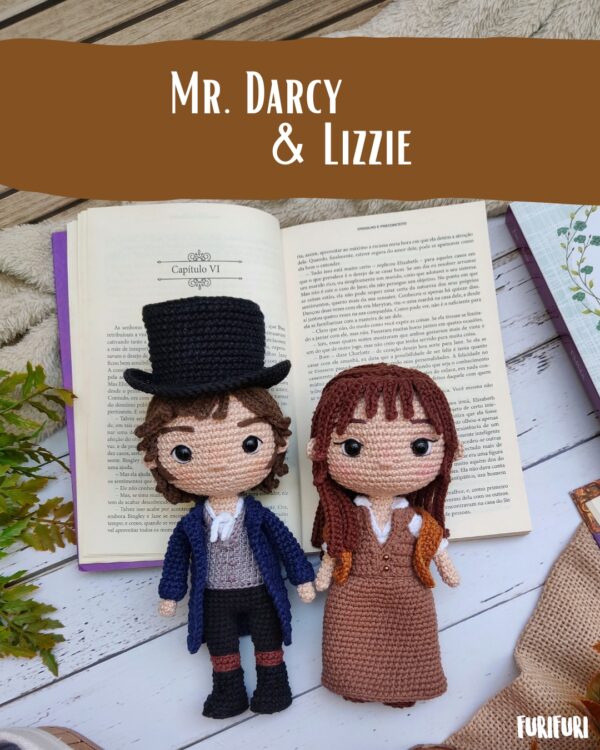 Mr. Darcy & Lizzie - Receitas de Amigurumi