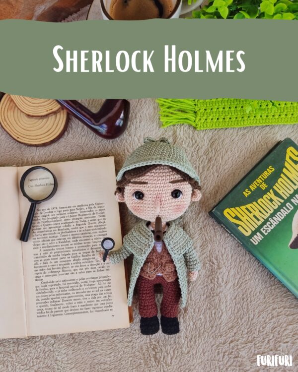 Sherlock Holmes - Receita de Amigurumi